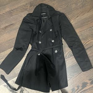 Women’s Express Trench Coat (Black) Medium